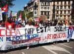 Manifestación solidaria con Cuba en Madrid