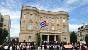 A embaixada de Cuba foi aberta horas depois do discurso de Raúl na Assembleia. 